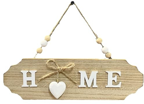 Cartel de bienvenida a casa – Cartel para puerta de madera con diseño de letra para la casa | Cartel ovalado de bienvenida de madera único de 25,8 x 0,8 x 8 cm, cartel versátil para puerta de