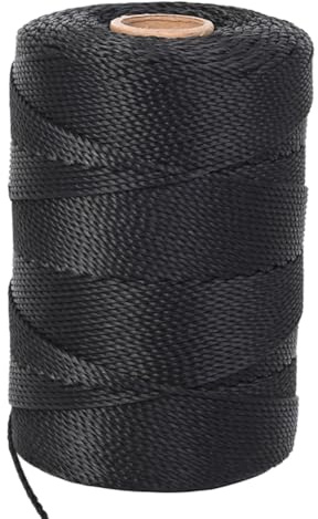 ARISKEY – Ficelle de Ligne de Banque 100% Nylon Noir pour Jardin, pêche, Emballage, Camping et Survie en Plein air, Filet de Bricolage
