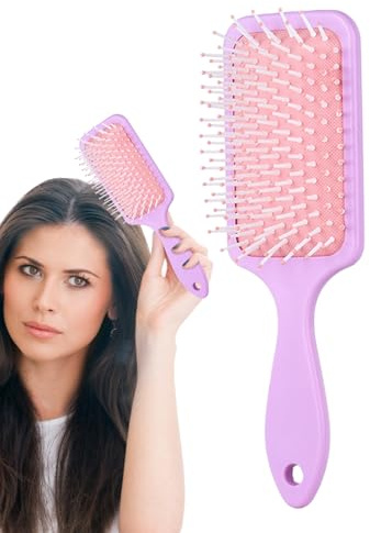 Cepillo de pelo de pala, cepillo de cojín de aire, cerdas y flexibles, peine de masaje del cabelludo, herramienta de peinado para cabello grueso, rizado, fino, largo, corto, húmedo y seco
