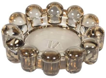 Alice Lane Original Bubble Candle Dish – Chic Smoky Glass Candle Dish for Home Decor – Decorative Modern Candle Holder for Small Candles & Diffusers