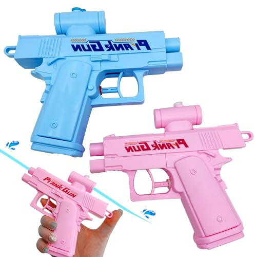 Lot de Deux Prank Gun, Pistolet à Jet d'eau Avant et Arrière, Pistolets À Eau Inversés Farceurs, Prank Water Gun, Pistolet à Eau Bidirectionnel Compulsif