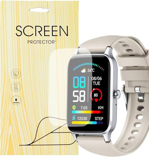 SNHVXLFW [6 Pezzo] Morbido Pellicola protettive per display Compatibile per Smartwatch Dyurwa Orologio Intelligente Uomo Donna 1.57 P97 (6 Pezzo Protettive)