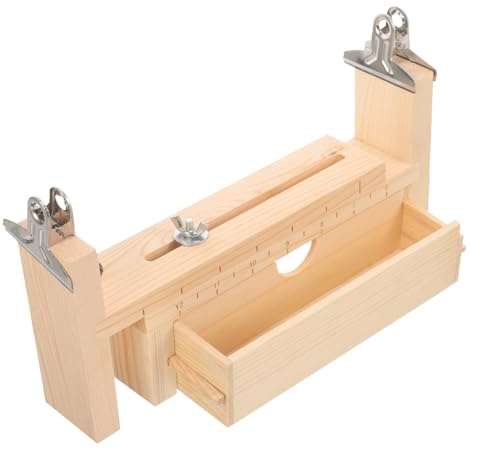 Armbandmacher Holzrahmen Satz für Selbstgemacht Weben im Freien, 1 Satz | Holz, Khaki Farbton, Fixiert Flechtmaterial, Geeignet für Bastelarbeiten und Leicht zu Bedienen