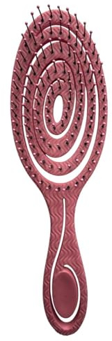 Haarbürste ohne Ziepen - Bürste für Damen und Herren - Detangler Bürste auch für Locken & Lange Haare - Entwirrbürste Haarbürsten - Schwarz (Rosa)