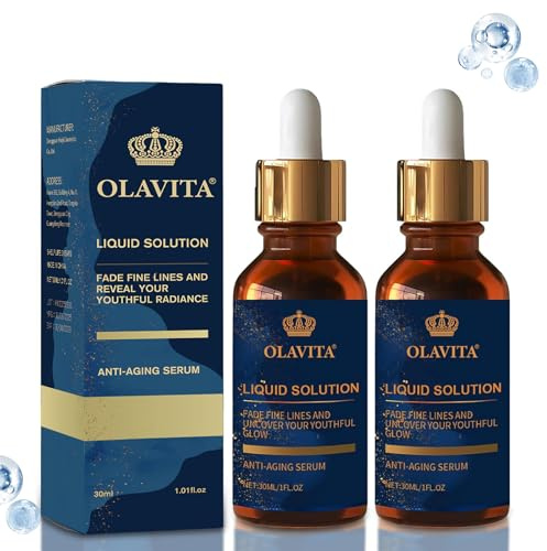 olavita Anti Wrinkle Serum 2 Pack - Firming and Deeply Hydrating Facial Serum, Gentle and Non Irritating,Reduces Fine Lines and Wrinkles Suitable for All Skin Types (30ml*2)