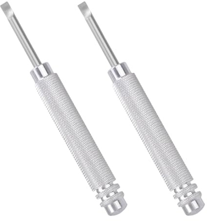 BESTYASH Herramienta para Abrir Tapa Trasera de Reloj 2 Piezas de Metal Kit de Herramientas para Reemplazar Batería de Reloj Reparación de Relojes Accesorio Profesional