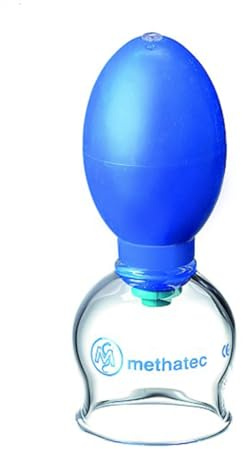 ATC Handels GmbH Schröpfglas nach Celik – Glas Schröpfset mit ergonomischer Vakuumpumpe – regulierbare Saugkraft – sterilisierbar – Praxisbedarf (Ø5cm)