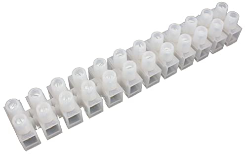 Lumonic Lüsterklemme für Kabel Größen von 16-25mm² I Für bis zu 60 Ampere und 380 Volt I Lüsterklemmen in einer 12er Reihe von Kupfer Verbindungsklemmen