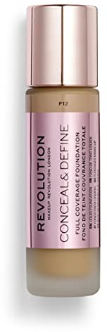 Makeup Revolution, Conceal & Define Grundierung, F12, 23ml