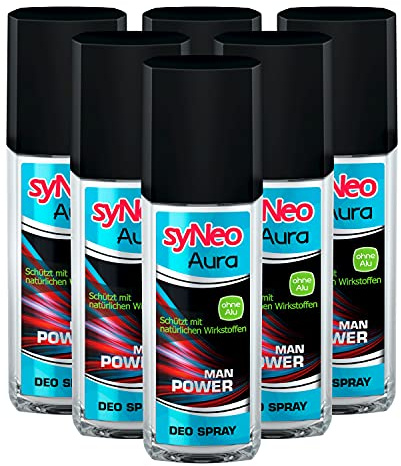 syNeo Aura MAN Power Deo Deospray ohne Aluminium für Herren, 6er Pack (6x 75ml)