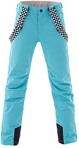 Caige Schneehose für Frauen, wasserdichte und Winddichte Skihose mit Hosenträgern,Blau,S
