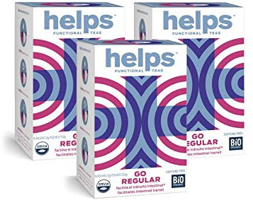 HELPS INFUSIONES - Infusión De Sen Y Cola De Caballo Con Efecto Laxante Y Drenante. Elimina Líquidos Con Este Té Y Mejora Tu Tránsito. Helps Go Regular. 3 Cajas De 16 Bolsitas.