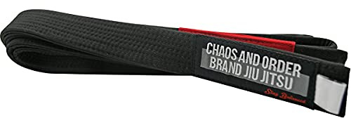Chaos and Order Premium Jiu-Jitsu Rank Belt - A2 - Black