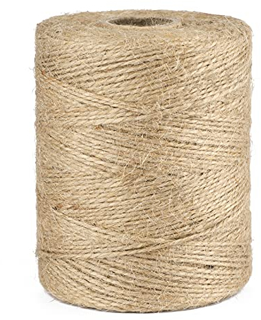 G2PLUS 300M Ficelle de Jute 1.5MM Naturelle pour Jardinage, Décoration de Mariage, Arts Créatifs DIY et l'Emballage Cadeau