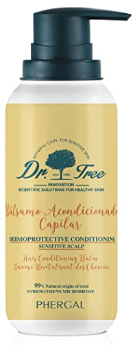 Dr. Tree Bálsamo Acondicionador Capilar, Pieles Sensibles, Cabello Suave y Brillante, 99% Ingredientes Naturales, Sin Sulfatos SLE, SLS, Sin parabenos, Sin siliconas, 200ml