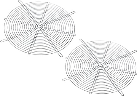 PATIKIL 300mm Fan Finger Grill, 2 Pack Metal Grill Protector Guard for 300X300mm Fan Protective Cover DIY, Silver