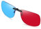 AoHeng Anaglyph Red Blue/Cyan 3D Clip on Glasses for 3D Movie Comic,Lighter,Clearer,Brighter