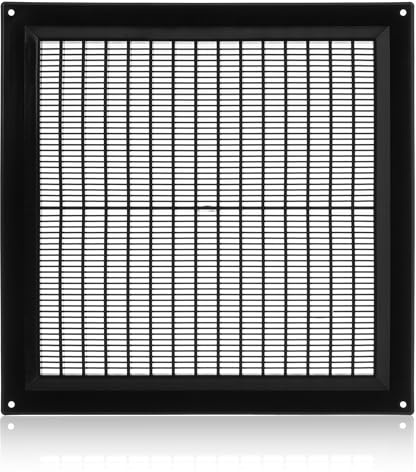 ABOUT VENT 250x250mm Lüftungsgitter mit Insektenschutz - Schwarz Kunststoff Abschlussgitter - Zuluft Abluft Gitter
