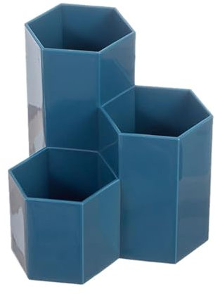 Sechseckiger Stifthalter, 3 Fach Hexagon Stifthalter, Multifunktionaler Büro Organizer, Make-up Pinselhalter, Bleistift Sammeln Behälter, Whiteboard Magnetischer Stift Radiergummi Halter, Stifthalter