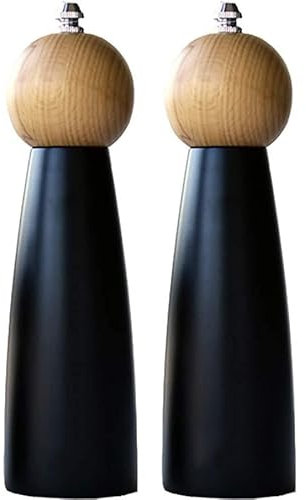 IRYZE Salzmühle Pfeffermühle Gewürzmühle 2 X Präzisions-Salz- Und Pfeffermühle, Salzmühle Aus Buchenholz, Gewürzmühle Aus Holz Chilimühle Pfeffermühlen