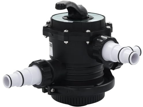 Homgoday Vanne Multiport pour Filtre à Sable ABS 1,5 6 Voies, Meubles pour Maison Intérieur Extérieur Salon Chambre v