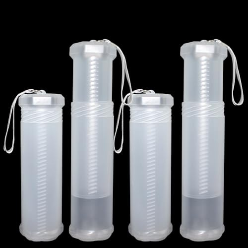 Chistepper 4 Packungen ausziehbares Kunststoff-Pinseletui, extra langer Pinselhalter, transparente Pinsel-Aufbewahrungsbox, lange Pinselröhre, Aufbewahrung, Aquarellstiftbehälter (4)