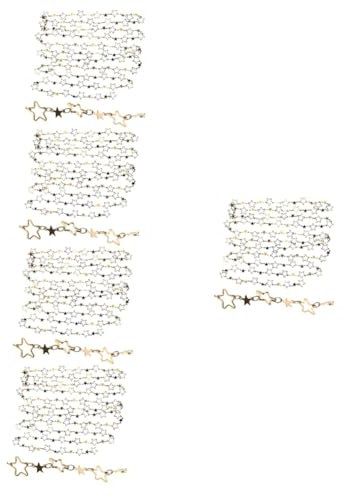 NUOBESTY 5st Handkette Lose Kette Dekorative Gliederkette Handgefertigte Gliederkette Vintage Halskette Armband Diy Kette Handgefertigte Halsketten Ersatzkette Vergolden 14k Schmuckkette