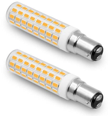 XIMNCHNI 10W Ampoule LED B15D Blanc Chaud 3000K, 1300LM B15D LED Lampe Équivalent 100W Halogène, Ampoule à Baïonnette B15D pour Hotte Aspirante, Machine à Coudre, Lot de 4