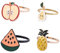 Spldsun 4 Piezas Anillo Servilleta Hechas A Mano, Anillo Servilleta Fruta, Anillo Servilleta Colores, para Hogar, Restaurante, Cafetería, Oficina, Ffiesta, Festival