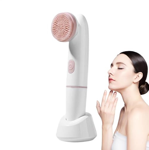 Époudeur pour le visage électrique, pinceau nettoyant pour le visage - Brosse de vibration des épurateurs faciaux électriques,Masseur du visage outils de soins de la peau ultrasoniques avec 2 têtes, r