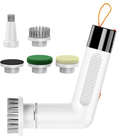 Spazzola Elettrica Per Pulizia | Scrubber Intelligente Rotante - Pulitore Elettrico Portatile con Spazzole Rimovibili per Cucina, Fughe e Vasca
