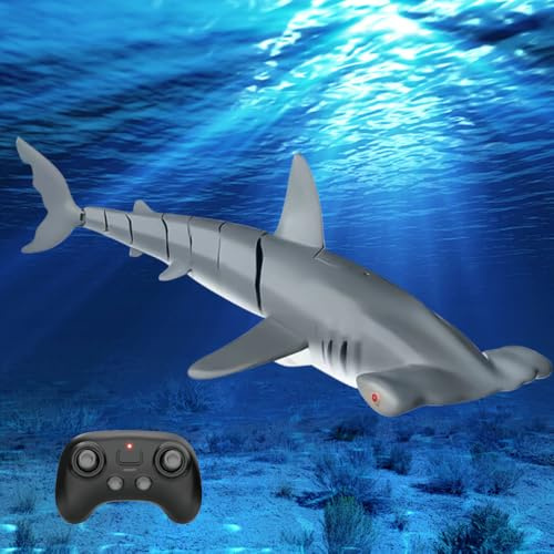 Mineup Ferngesteuerter Hai-Spielzeug, 2.4GHz Fernsteuerboot, Ferngesteuertes Boot, RC Haiboot, Wasserspielzeug Fernsteuerboot, Geschenk für 16+ Jahre Jungen Mädchen Schwimmbad