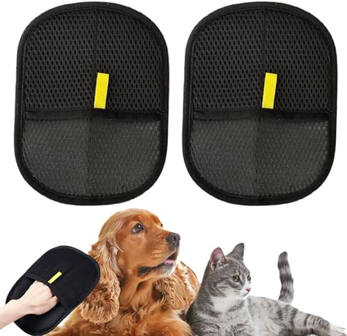 Guantes de eliminación estática de pelo de mascotas, guantes de aseo de mascotas, guantes de aseo para gatos, guantes reutilizables para aseo de mascotas, guantes para lavar, desenredar, aseo (1