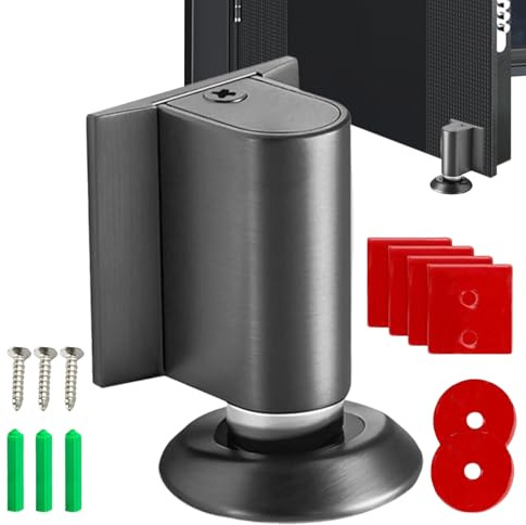 Magnetischer Türhalter, robuster Türstopper, Boden, robust, ohne Bohren, höhenverstellbar, Wandschutz für Hotel, Vermietung, Balkon, Speisekammer, Arbeitsplatz, Werkstatt