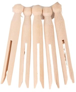 100 pezzi di mollette in legno, for bucato in, spilli, clip, rotonde in, artigianato in Per Stendibiancheria(11cm)