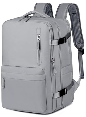 Ryggsäckar Stora affärsryggsäckar for kvinnor och män med laptopfack, sportryggsäck for fritid, dagsryggsäck, passar 15,6 tum ryggsäck(Grey)