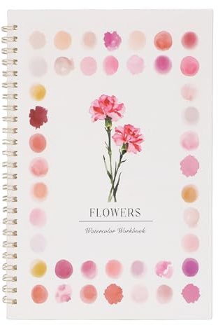 HUSHUI Cahier D'exercices D'aquarelle, Bloc de Pratique de Peinture adapté aux Débutants avec Papier Brillant pour Enfants, Pigments Solubles dans L'eau sans Danger pour la Maison et la (Papier)