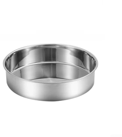 Molde redondo para tartas hecho de acero inoxidable 201 para horno, acabado de espejo que garantiza una fácil liberación de alimentos, múltiples opciones de tamaño de 16 cm a 34 cm (B22 cm)