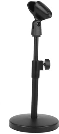 Ailan Supporto per microfono regolabile, clip per microfono da tavolo, per riunioni, lezioni e registrazione professionale, supporto per da tavolo, treppiede pieghevole, clip per