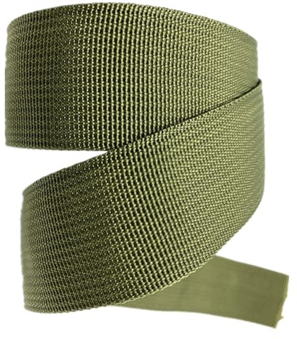 Polyester-bomullsband, Webbing Band Tejp PP Flerfärgad 25mm 5-20yd DIY Bag Djurbagage Campingklättring(Army Green,25MM x 20 Yards)