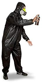 Overall Einweg Schutzanzug Kapuze MTN black Maler Graffiti (XL)