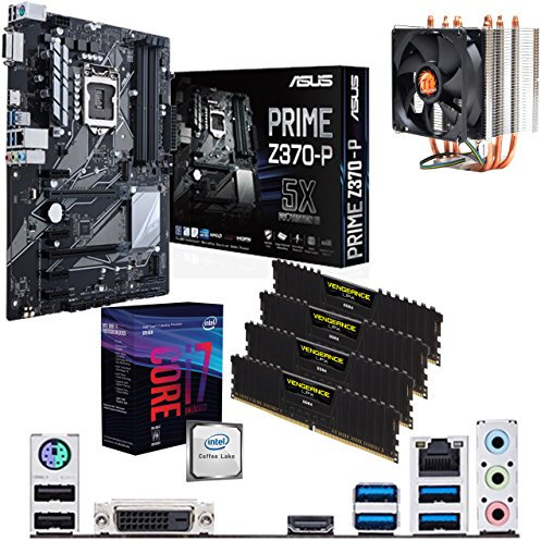 Components4All Intel Coffee Lake Core i7 8700k 3.7GHz (4.7GHz Turbo) CPU, ASUS Prime Z370-P Motherboard, 32GB 3000MHz Corsair DDR4 RAM & ThermalTake Contac21 Cooler Pre-Built Bundle