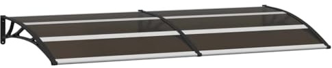 vidaXL Auvent de Porte Noir 200x75 cm PC