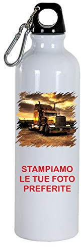 BrolloGroup Borraccia Personalizzabile in Alluminio 750 ML 24.5X7 cm. Borraccie Personalizzabili Loghi o Foto Idea Regalo PS 10065