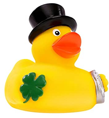 Schnabels Quietsche-Ente Glücksbringer - Geschenk für Geburt Geburtstag Namenstag Kinder Baby Freund-in Mädchen Junge - Spielzeug Bade-Ente Badewanne Deko