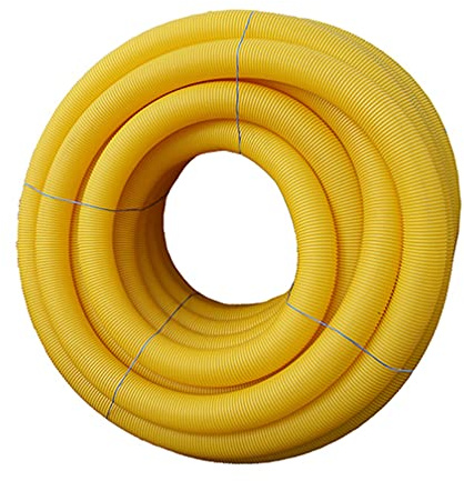 Fashion-Sonderposten Tuyau de drainage perforé DN100 Jaune Vendu au mètre Largeur de la fente : 1,2 mm Longueur de 10 m