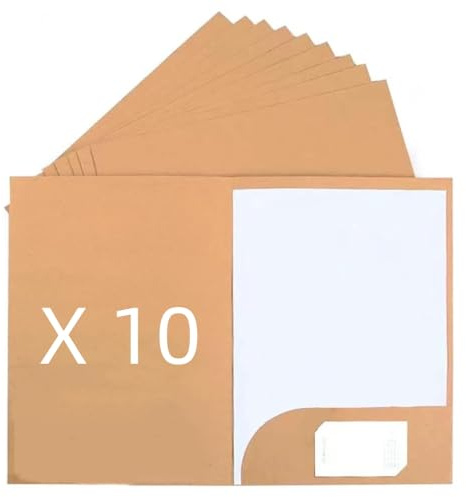 DZOZO 10 st A4-mappar, fyrkantiga klippmappar, presentation, Foolsacp, bokfickor, dokumentmappar, hållare, projektmapp, pappersarbete, organiserare, mapp med en inläggsmapp