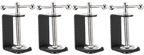 4 Stück Halterung C-Form Schreibtisch Tischhalterung Lampe Kleiner Klemmhaken C-Klemme Schreibtischklemme Stangenklemme Desktop-Form Deck Tischhalterung C-Clip Auslegerarmklemme