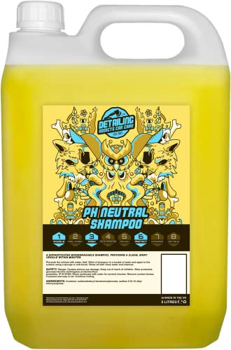 Detailing Addicts - PH Neutral Car Shampoo 5 Litres concentrate - High Foaming solution - Safe on all surfaces and finishes
