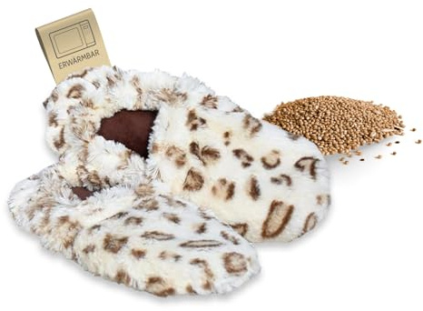 Habibi Plush Classic Slippers M (Creme gemustert)